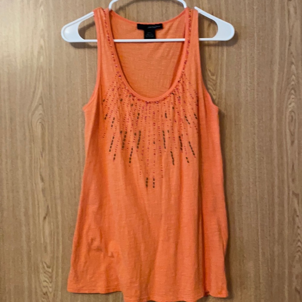 Calvin Klein Jeans beaded peach long tank top S